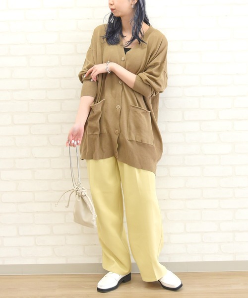 sango（sango）の「ポケット付きカーディガン（カーディガン/ボレロ・レディース・ブラウン/オフホワイト/エメラルド・FREE）」の14枚目の写真