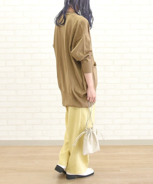 sango（sango）の「ポケット付きカーディガン（カーディガン/ボレロ・レディース・ブラウン/オフホワイト/エメラルド・FREE）」の15枚目の写真