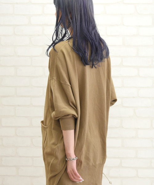 sango（sango）の「ポケット付きカーディガン（カーディガン/ボレロ・レディース・ブラウン/オフホワイト/エメラルド・FREE）」の11枚目の写真