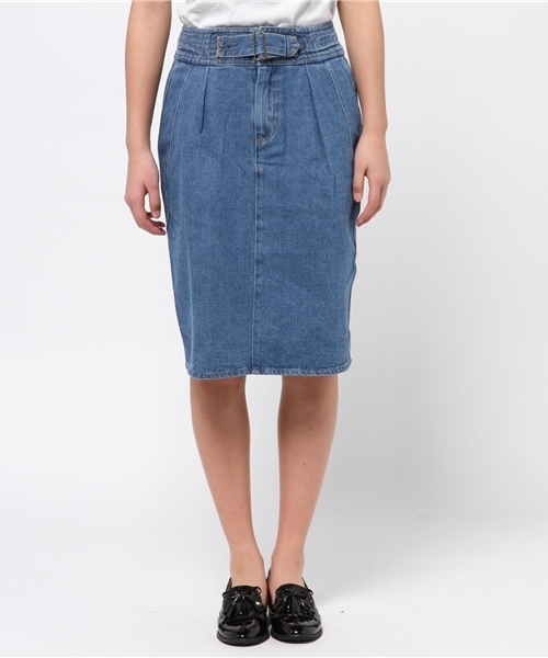 mystic（ミスティック）の「デコベルトタイトスカート（デニムスカート・レディース・ネイビー/ブルー/ホワイト・ﾌﾘ-）」の5枚目の写真