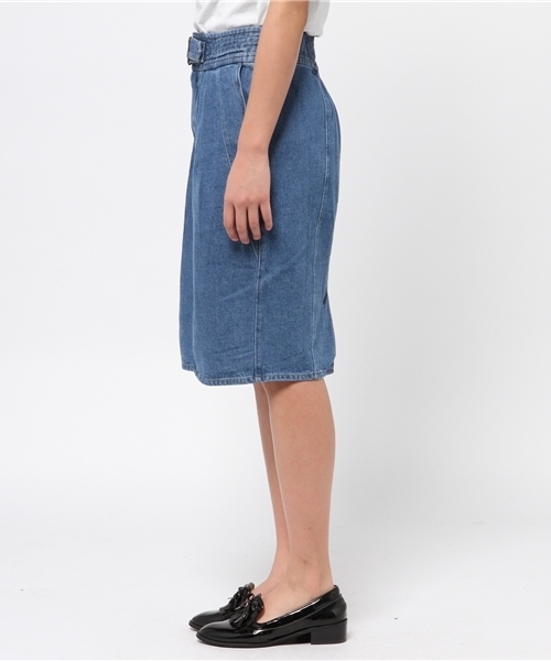 mystic（ミスティック）の「デコベルトタイトスカート（デニムスカート・レディース・ネイビー/ブルー/ホワイト・ﾌﾘ-）」の6枚目の写真