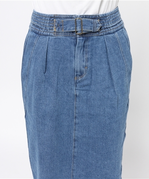 mystic（ミスティック）の「デコベルトタイトスカート（デニムスカート・レディース・ネイビー/ブルー/ホワイト・ﾌﾘ-）」の8枚目の写真