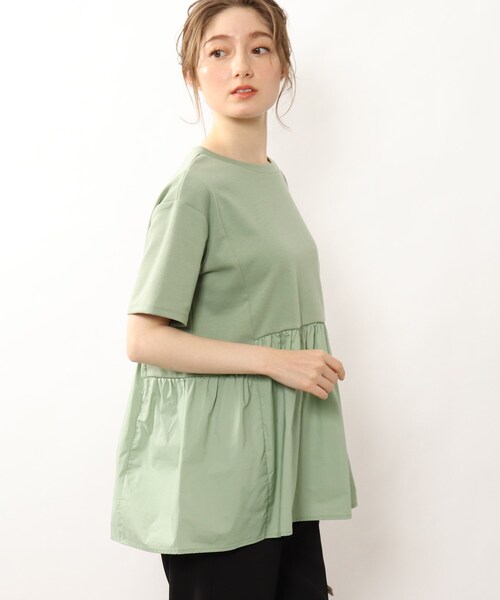 DRESKIP(ドレスキップ)の「◆裾切り替えギャザープルオーバー(Tシャツ/カットソー・レディース・ライトグリーン/ブラック/オフホワイト/カーキ・02/03/04)」の21枚目の写真