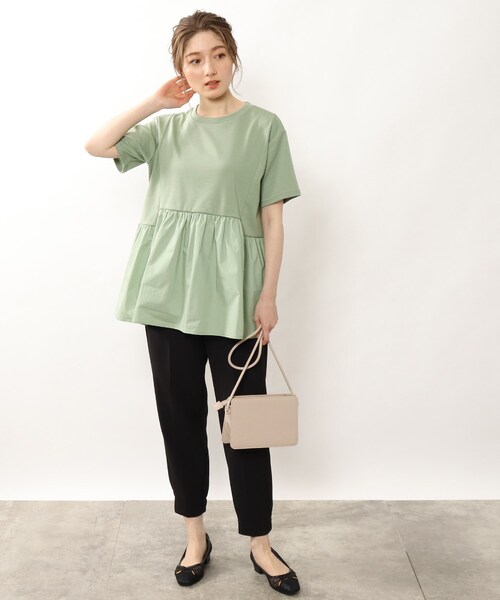 DRESKIP(ドレスキップ)の「◆裾切り替えギャザープルオーバー(Tシャツ/カットソー・レディース・ライトグリーン/ブラック/オフホワイト/カーキ・02/03/04)」の8枚目の写真