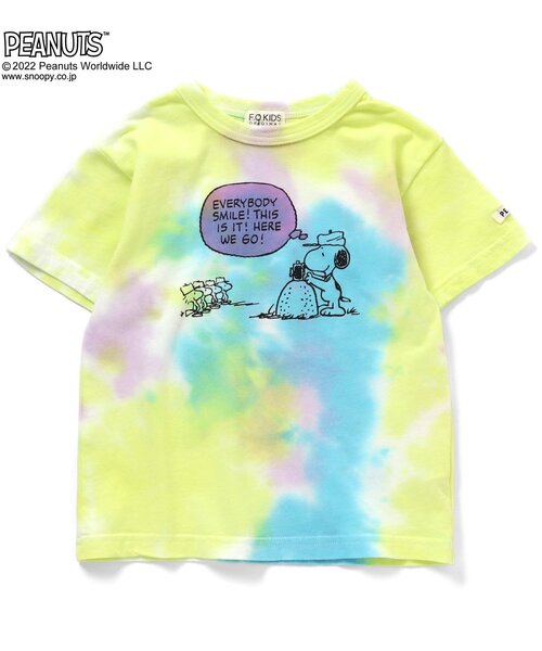 PEANUTS（ピーナッツ）の「PEANUTS タイダイTシャツ（Tシャツ/カットソー・キッズ・パープル/ブルー/ベージュ/ライム・110/120/130/90/80/95/100/140）」の12枚目の写真
