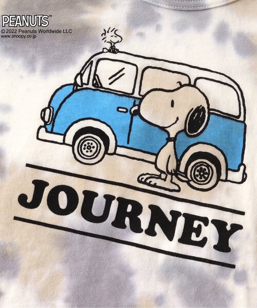 PEANUTS（ピーナッツ）の「PEANUTS タイダイTシャツ（Tシャツ/カットソー・キッズ・パープル/ブルー/ベージュ/ライム・110/120/130/90/80/95/100/140）」の19枚目の写真