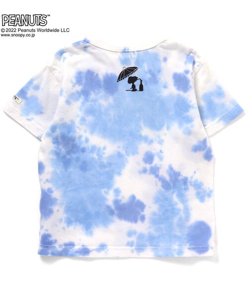 PEANUTS（ピーナッツ）の「PEANUTS タイダイTシャツ（Tシャツ/カットソー・キッズ・パープル/ブルー/ベージュ/ライム・110/120/130/90/80/95/100/140）」の14枚目の写真