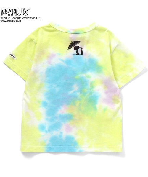 PEANUTS（ピーナッツ）の「PEANUTS タイダイTシャツ（Tシャツ/カットソー・キッズ・パープル/ブルー/ベージュ/ライム・110/120/130/90/80/95/100/140）」の16枚目の写真
