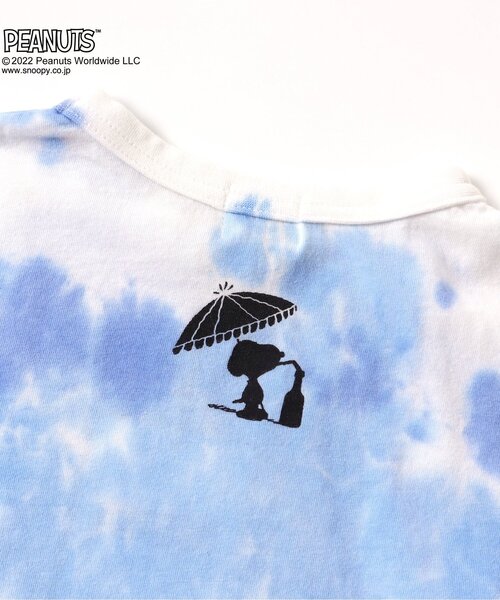 PEANUTS（ピーナッツ）の「PEANUTS タイダイTシャツ（Tシャツ/カットソー・キッズ・パープル/ブルー/ベージュ/ライム・110/120/130/90/80/95/100/140）」の22枚目の写真