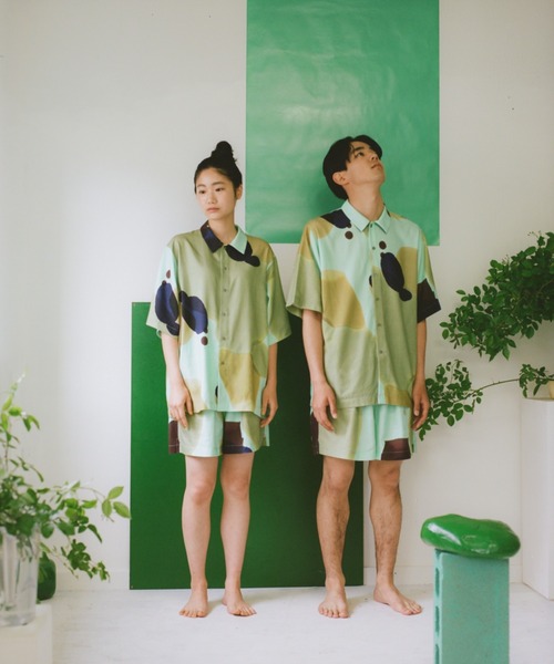 PAMM（パム）の「大きく描いた植物のサマーパジャマ（ルームウェア