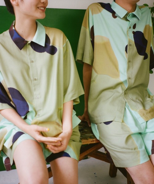 PAMM（パム）の「大きく描いた植物のサマーパジャマ（ルームウェア