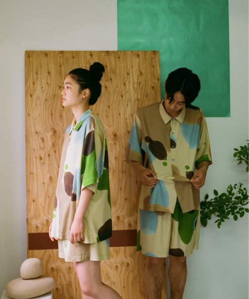 PAMM（パム）の「大きく描いた植物のサマーパジャマ（ルームウェア