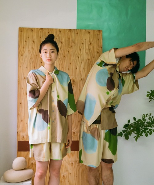 PAMM（パム）の「大きく描いた植物のサマーパジャマ（ルームウェア