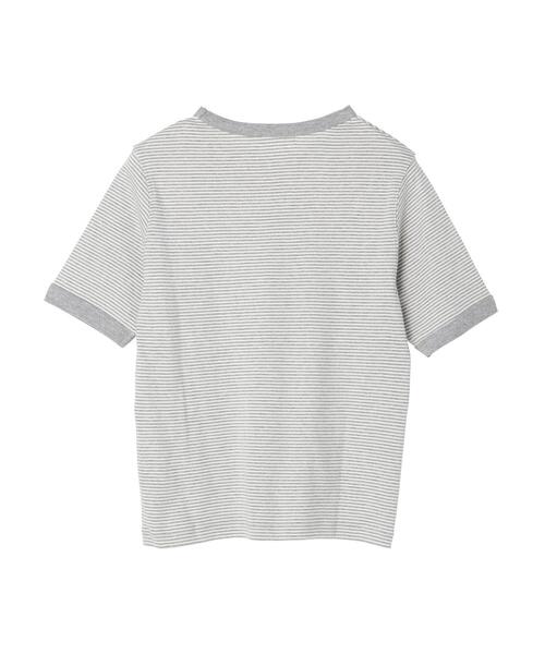 AMERICAN HOLIC(アメリカンホリック)の「クルーネックボーダーカットプルオーバー2(Tシャツ/カットソー・レディース・グレー系その他4・L/M)」の9枚目の写真