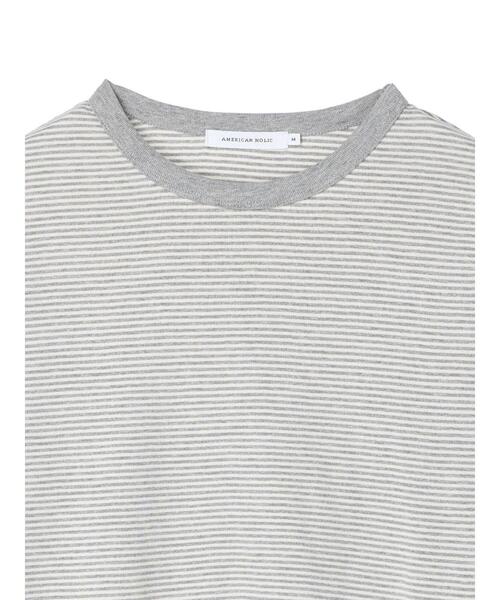 AMERICAN HOLIC(アメリカンホリック)の「クルーネックボーダーカットプルオーバー2(Tシャツ/カットソー・レディース・グレー系その他4・L/M)」の10枚目の写真