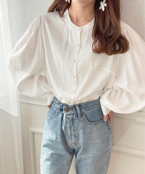 apres jour(アプレジュール)の「2WAYケープデザインブラウス【ZOZOTOWN限定アイテム】(シャツ/ブラウス・レディース・ピンクベージュ/ネイビー/サックスブルー/オフホワイト・フリー/X-LARGE)」の8枚目の写真