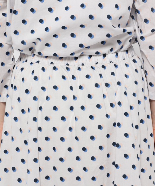 ichi（イチ）の「【ichi(イチ)】シャドードットスカート（スカート・レディース・ネイビー/ナチュラル・FREE）」の9枚目の写真