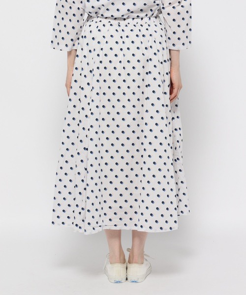 ichi（イチ）の「【ichi(イチ)】シャドードットスカート（スカート・レディース・ネイビー/ナチュラル・FREE）」の5枚目の写真