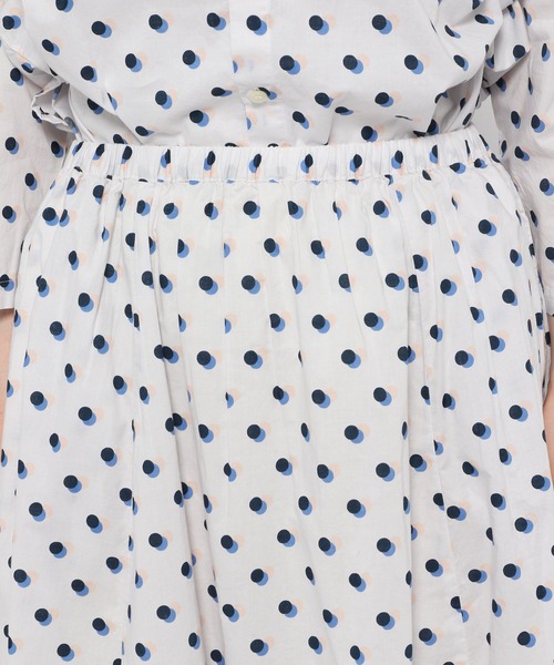 ichi（イチ）の「【ichi(イチ)】シャドードットスカート（スカート・レディース・ネイビー/ナチュラル・FREE）」の6枚目の写真