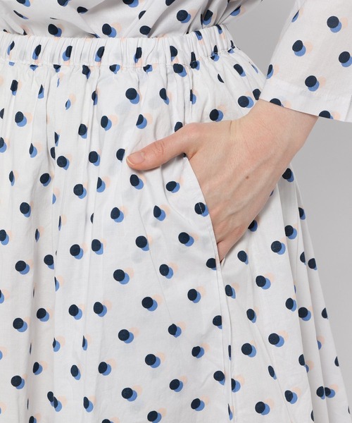 ichi（イチ）の「【ichi(イチ)】シャドードットスカート（スカート・レディース・ネイビー/ナチュラル・FREE）」の7枚目の写真