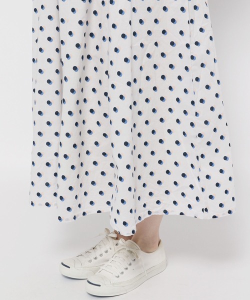 ichi（イチ）の「【ichi(イチ)】シャドードットスカート（スカート・レディース・ネイビー/ナチュラル・FREE）」の8枚目の写真
