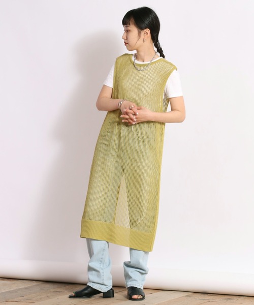 cepo(セポ)の「スカシアミジレワンピース 2WAY(ワンピース・レディース・ブラック/ベージュ/ライム・M)」の9枚目の写真