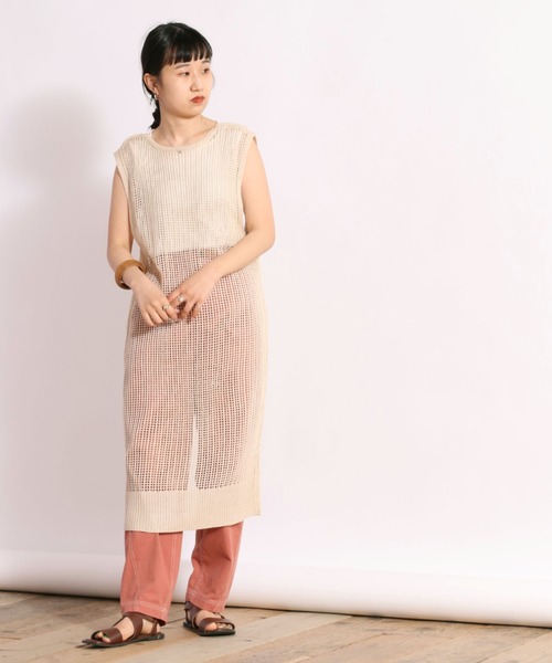 cepo(セポ)の「スカシアミジレワンピース 2WAY(ワンピース・レディース・ブラック/ベージュ/ライム・M)」の4枚目の写真