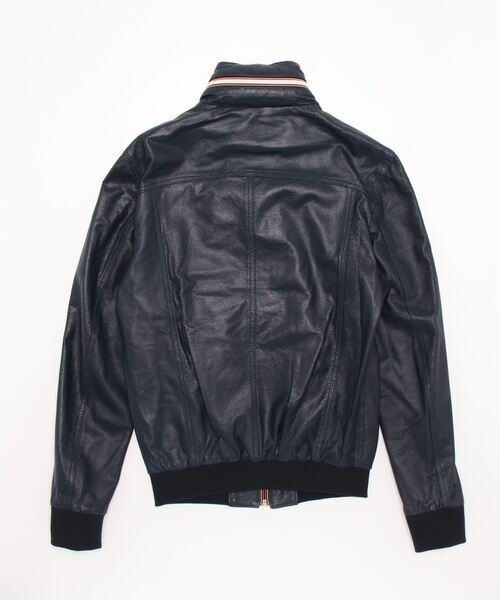 Import & Select(インポートアンドセレクト)の「【CROPS】 パンチングレザー スタンドカラー ブルゾン(その他アウター・メンズ・ベージュ/ブルー系・48/50)」の3枚目の写真