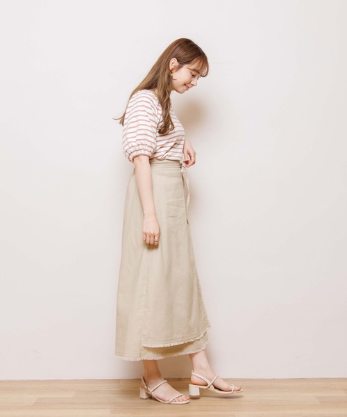 flower(フラワー)の「フューリーフリンジスカート(スカート・レディース・ネイビー/ベージュ・FREE)」の15枚目の写真