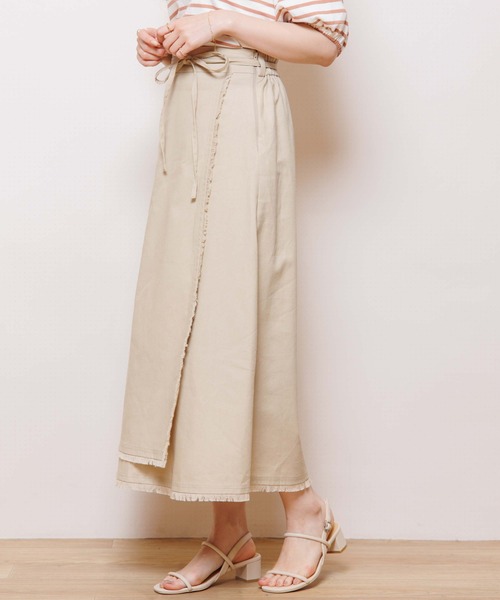 flower(フラワー)の「フューリーフリンジスカート(スカート・レディース・ネイビー/ベージュ・FREE)」の20枚目の写真