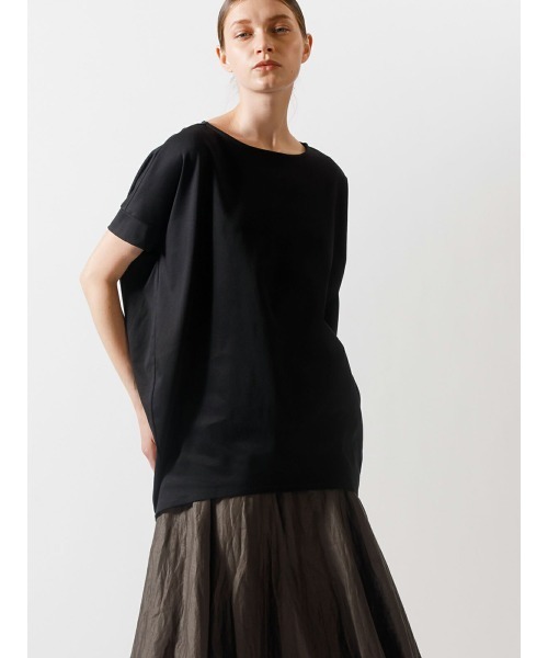 mizuiroind（ミズイロインド）の「mizuiro ind ボートネックコクーンプルオーバー（Tシャツ/カットソー・レディース・ネイビー/ブラック/ホワイト/チャコールグレー/グレー・FREE）」の3枚目の写真