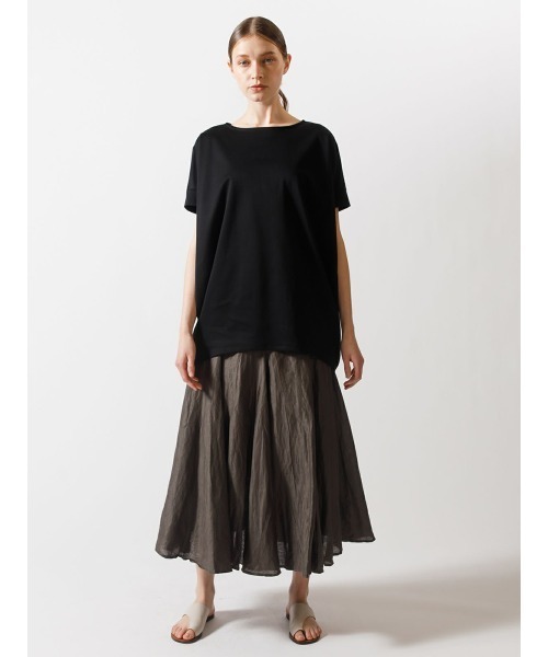 mizuiroind（ミズイロインド）の「mizuiro ind ボートネックコクーンプルオーバー（Tシャツ/カットソー・レディース・ネイビー/ブラック/ホワイト/チャコールグレー/グレー・FREE）」の8枚目の写真