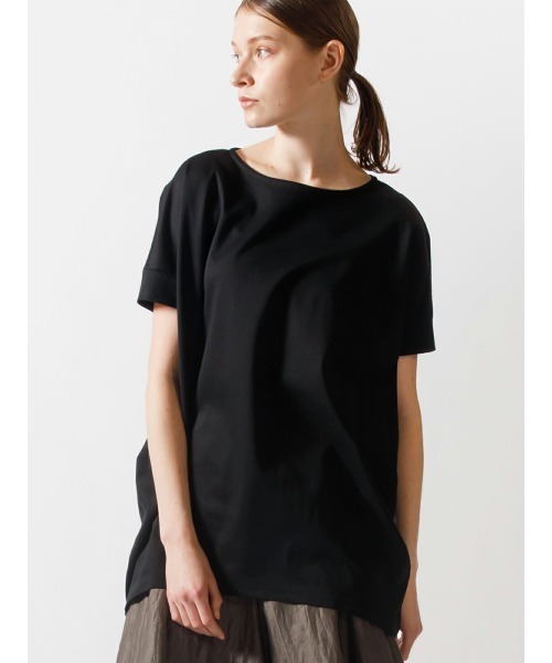 mizuiroind（ミズイロインド）の「mizuiro ind ボートネックコクーンプルオーバー（Tシャツ/カットソー・レディース・ネイビー/ブラック/ホワイト/チャコールグレー/グレー・FREE）」の11枚目の写真