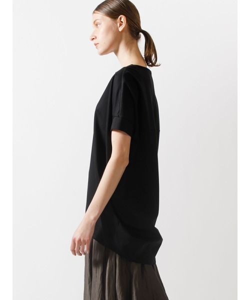 mizuiroind（ミズイロインド）の「mizuiro ind ボートネックコクーンプルオーバー（Tシャツ/カットソー・レディース・ネイビー/ブラック/ホワイト/チャコールグレー/グレー・FREE）」の12枚目の写真