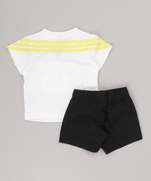 adidas（アディダス）の「adidas × Disney ミッキーマウス サマーセットアップ / アディダス（キッズ/子供用）（ジャージ・キッズ・ホワイト×ブラック・80/60/90/70）」の3枚目の写真