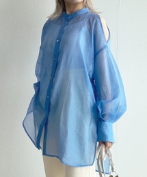 w closet | 肩スリットシアーシャツ(シャツ/ブラウス)