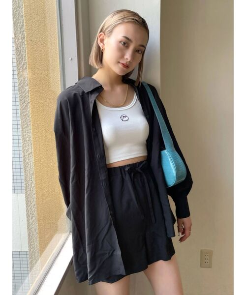 EMODA（エモダ）の「リラックスボリュームシャツ（シャツ/ブラウス・レディース・グレー/ブラック/その他・FREE）」の2枚目の写真