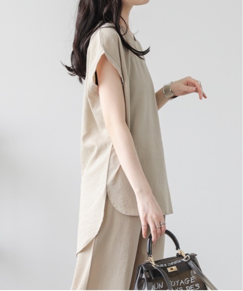 SUGAR BISKET(シュガービスケット)の「【接触冷感】リネン風セットアップ(セットアップ・レディース・ライトグレー/ブラック/ベージュ/ブラウン・M/L)」の20枚目の写真