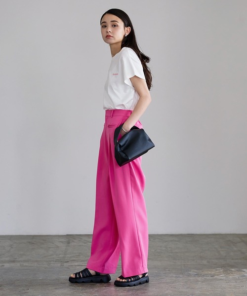 KOBE LETTUCE（コウベレタス）の「選べるデザイン フレンチ刺繍Tシャツ（Tシャツ/カットソー・レディース・オフホワイト/ベージュ/ネイビー/ホワイト系/ベージュ系/ネイビー系・FREE）」の7枚目の写真