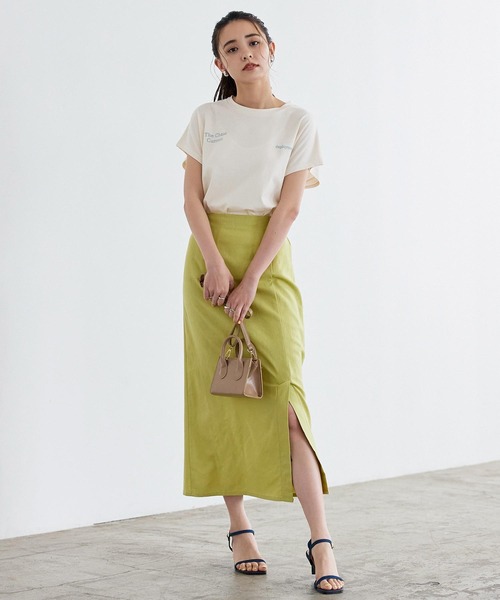 KOBE LETTUCE（コウベレタス）の「選べるデザイン フレンチ刺繍Tシャツ（Tシャツ/カットソー・レディース・オフホワイト/ベージュ/ネイビー/ホワイト系/ベージュ系/ネイビー系・FREE）」の16枚目の写真