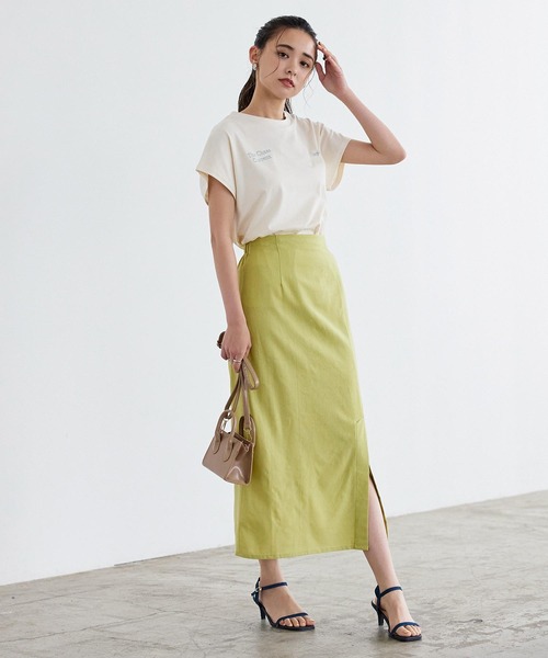 KOBE LETTUCE（コウベレタス）の「選べるデザイン フレンチ刺繍Tシャツ（Tシャツ/カットソー・レディース・オフホワイト/ベージュ/ネイビー/ホワイト系/ベージュ系/ネイビー系・FREE）」の17枚目の写真