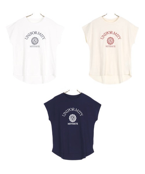 KOBE LETTUCE（コウベレタス）の「選べるデザイン フレンチ刺繍Tシャツ（Tシャツ/カットソー・レディース・オフホワイト/ベージュ/ネイビー/ホワイト系/ベージュ系/ネイビー系・FREE）」の22枚目の写真