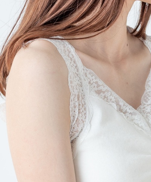 WEGO（ウィゴー）の「WEGO/ギャザーレースタンクトップ（タンクトップ・レディース・ホワイト/ブラック/ピンク・FREE）」の15枚目の写真