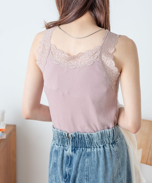 WEGO（ウィゴー）の「WEGO/ギャザーレースタンクトップ（タンクトップ・レディース・ホワイト/ブラック/ピンク・FREE）」の19枚目の写真