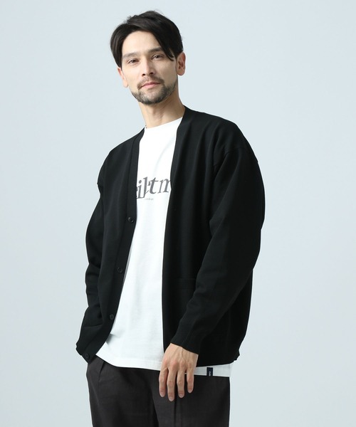 BAYFLOW(ベイフロー)の「ポリニットカーディガン(カーディガン/ボレロ・メンズ・セージグリーン/ブラック/ベージュ・MEDIUM/LARGE)」の2枚目の写真