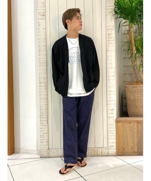 BAYFLOW(ベイフロー)の「ポリニットカーディガン(カーディガン/ボレロ・メンズ・セージグリーン/ブラック/ベージュ・MEDIUM/LARGE)」の21枚目の写真