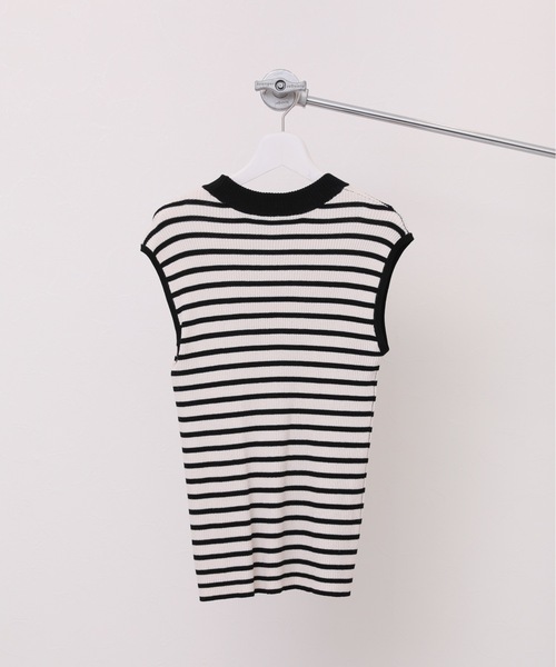 ap retro（アプレトロ）の「ハイネックノースリニット / サマーニット（ニット/セーター・レディース・ホワイト×ブラック/アイボリー/ブラック/ブルー/ブラウン・FREE）」の14枚目の写真