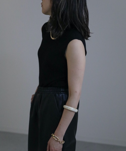 ap retro（アプレトロ）の「ハイネックノースリニット / サマーニット（ニット/セーター・レディース・ホワイト×ブラック/アイボリー/ブラック/ブルー/ブラウン・FREE）」の21枚目の写真