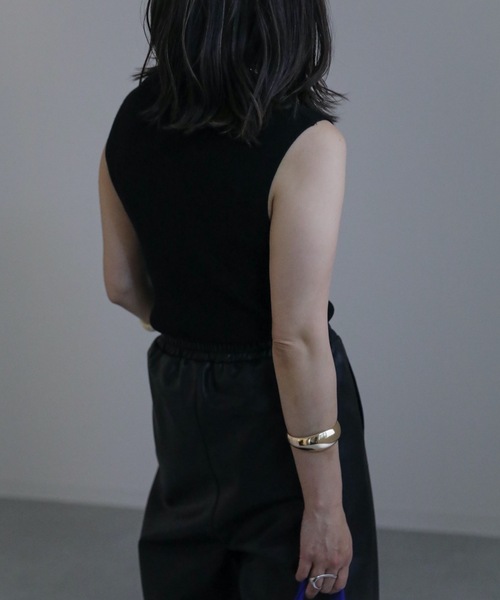 ap retro（アプレトロ）の「ハイネックノースリニット / サマーニット（ニット/セーター・レディース・ホワイト×ブラック/アイボリー/ブラック/ブルー/ブラウン・FREE）」の20枚目の写真