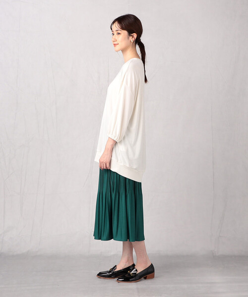 Comme　Ca　Mature（コムサマチュア）の「【セットアイテム】＜ウォッシャブル＞　チュニック×プリーツスカート（スカート・レディース・ホワイト/ブラック/カーキ・FREE）」の22枚目の写真